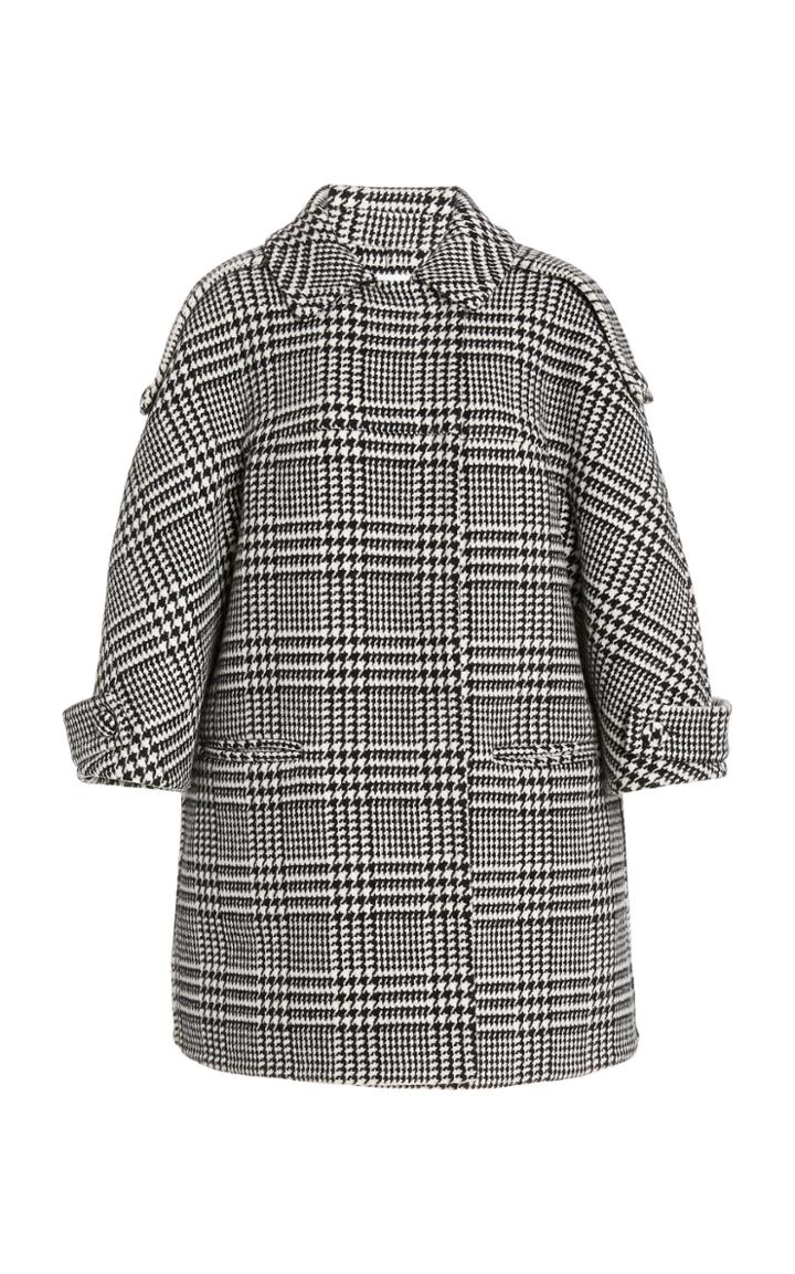 Moda Operandi Oscar De La Renta Plaid Wool Coat