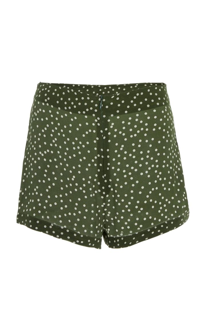 Adriana Degreas Polka Dot Silk Shorts