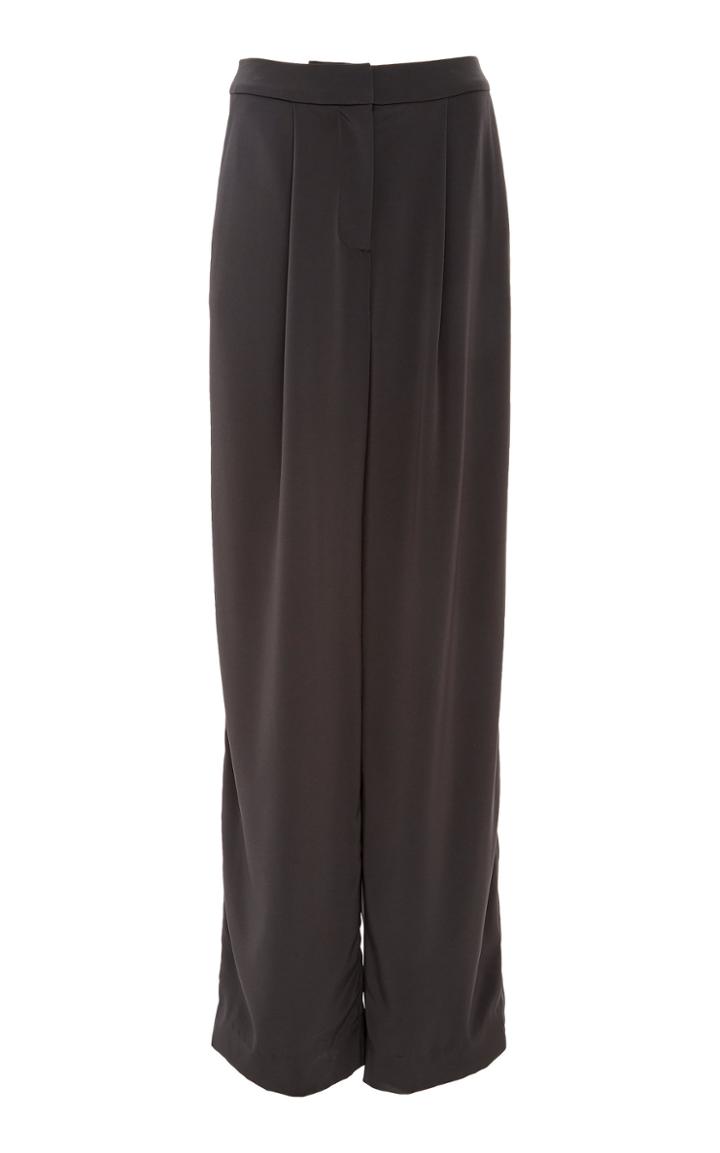 Co Pleated Crepe Straight-leg Pants