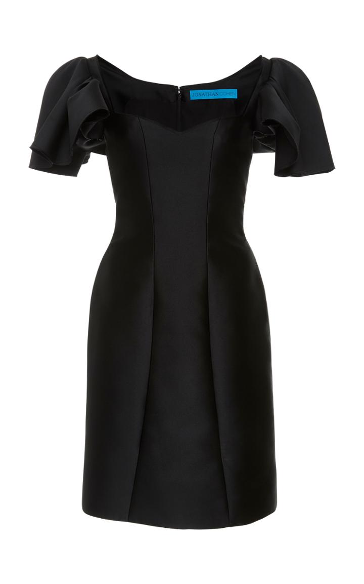 Jonathan Cohen Deconstructed Pleated Sleeve Cocktail Dress