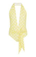 Lisa Marie Fernandez Riri Tied Polka-dot Swimsuit