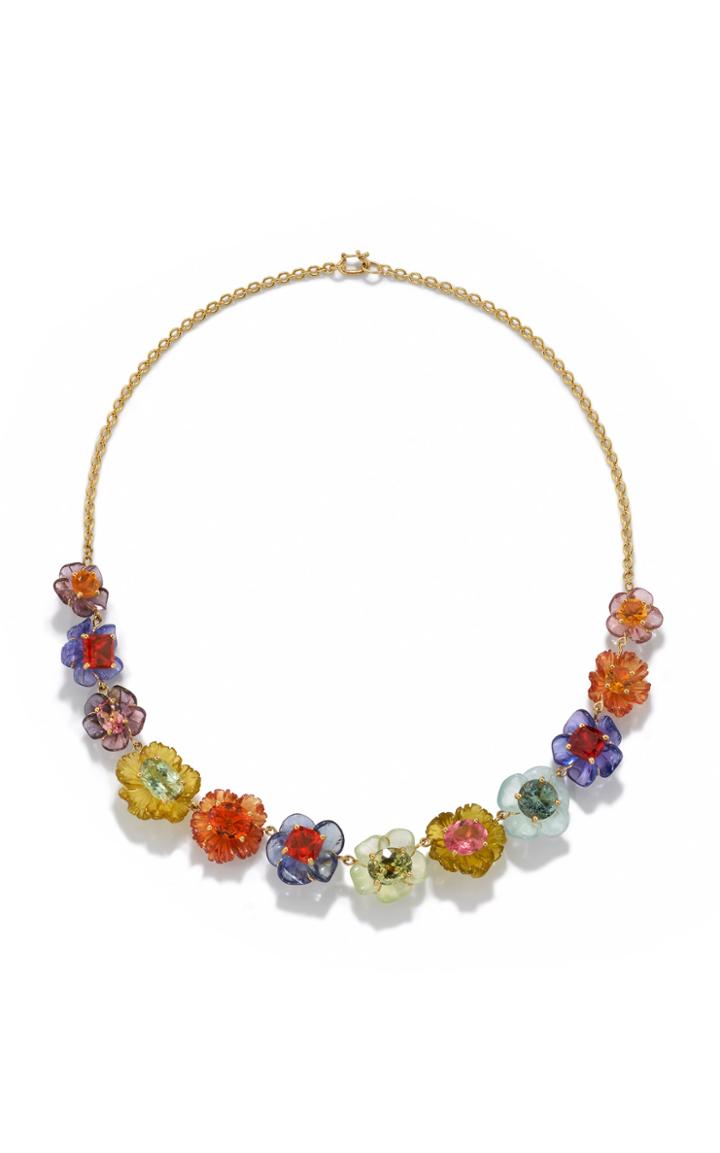 Moda Operandi Irene Neuwirth One Of A Kind Tropical Flower Necklace Set With Multipl