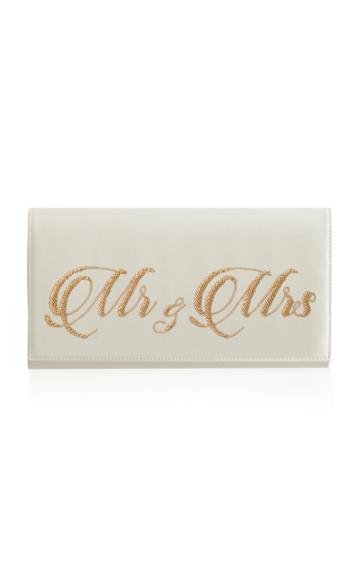 Preciously Paris Mr & Mrs Satin Clutch