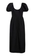 Moda Operandi Brock Collection Salvina Puff-sleeve Cotton-linen Midi Dress