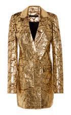 Sally Lapointe Crinkled Silk Velvet Tailored Blazer