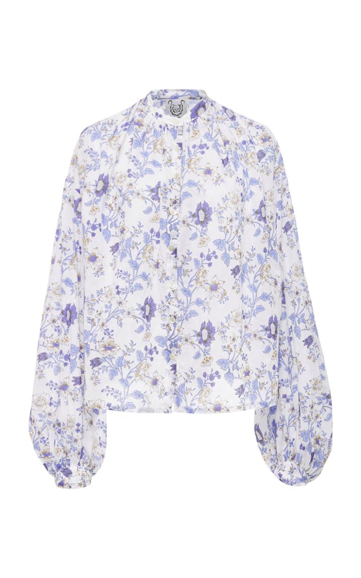 Thierry Colson Slava Floral-print Cotton Blouse