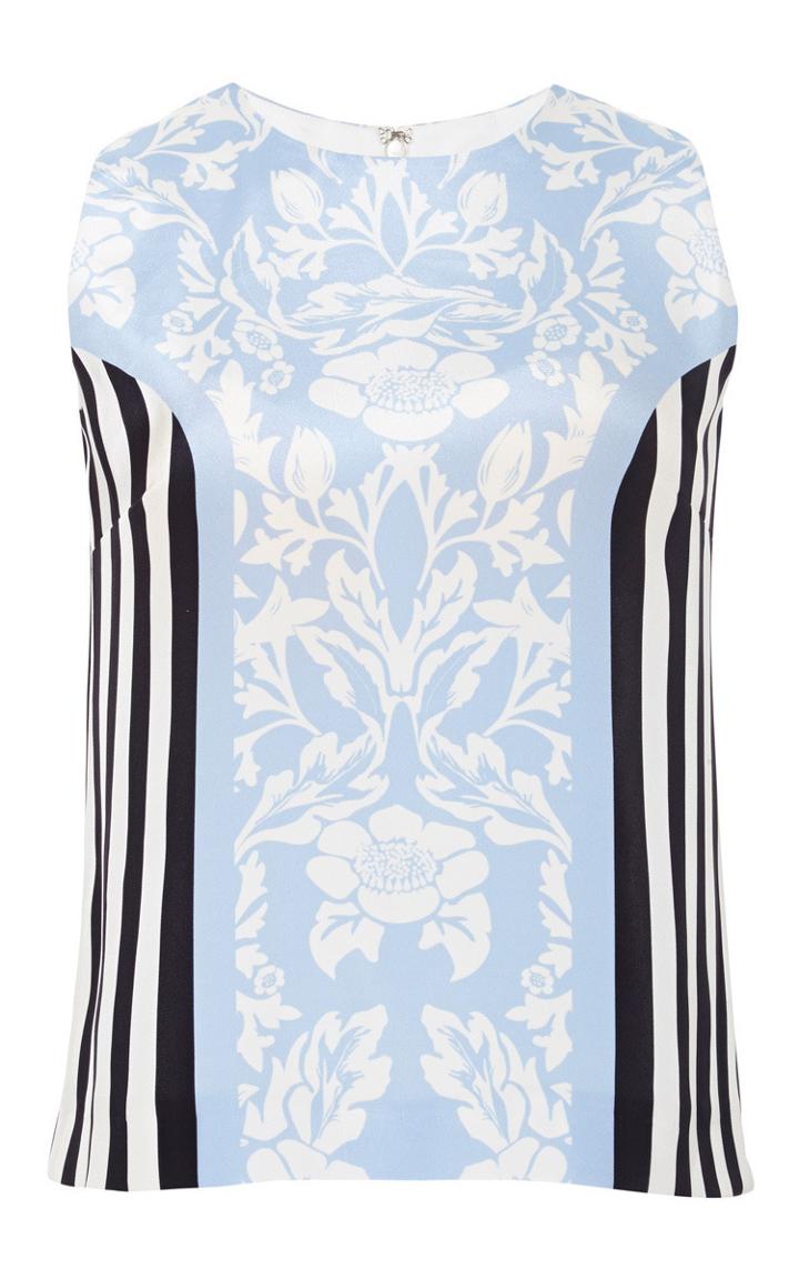 Mother Of Pearl Milly Printed Crepe De Chine Top