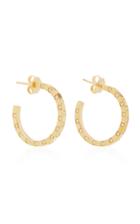 Azlee 18k Gold And Diamond Hoop Earrings