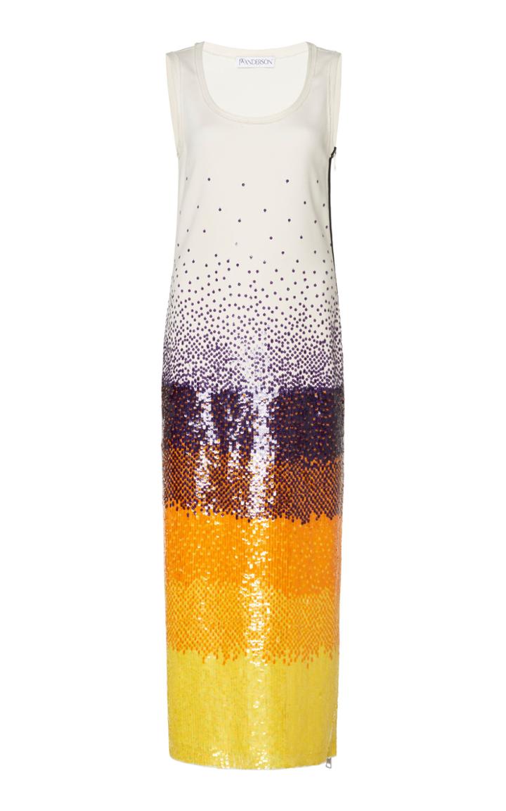 Jw Anderson Compact Crepe Multicolored Dress