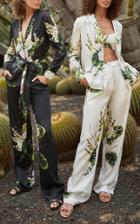 Moda Operandi Monique Lhuillier Bouquet Linen Bandeau Top