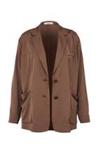Moda Operandi Dorothee Schumacher Slouchy Cool Satin Blazer