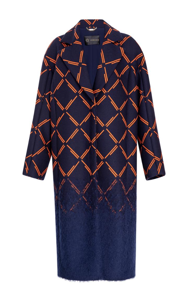 Versace Degrade Printed Mohair Coat