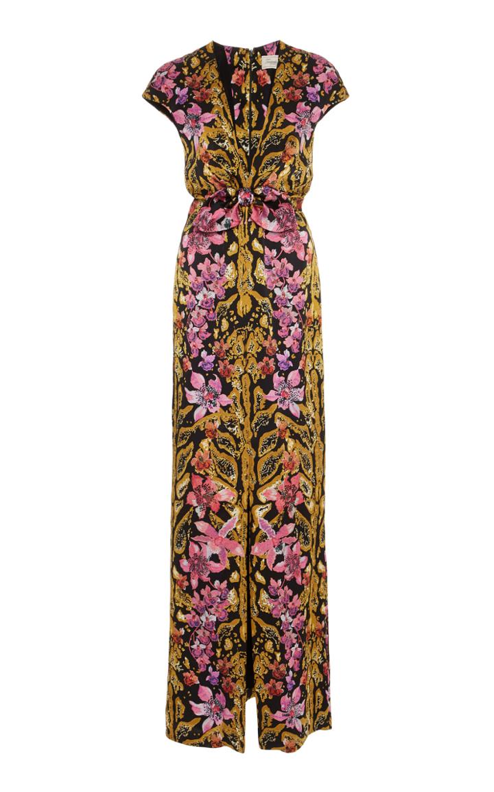 Temperley London Safari Printed Tie Dress