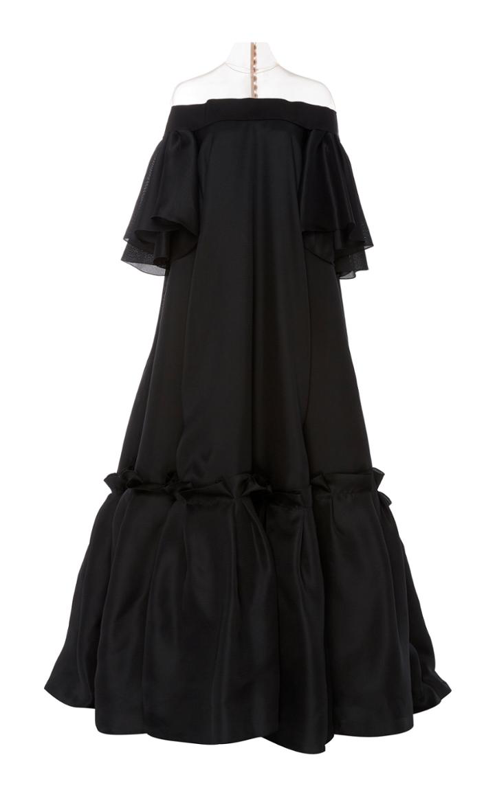 Carolina Herrera Illusion Silk Gown