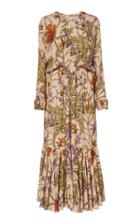 Moda Operandi Johanna Ortiz Chosen Elements Floral Printed Gathered Maxi Dress Size: