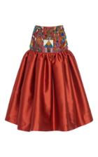 Stella Jean Full Embroidered Drop Waist Skirt
