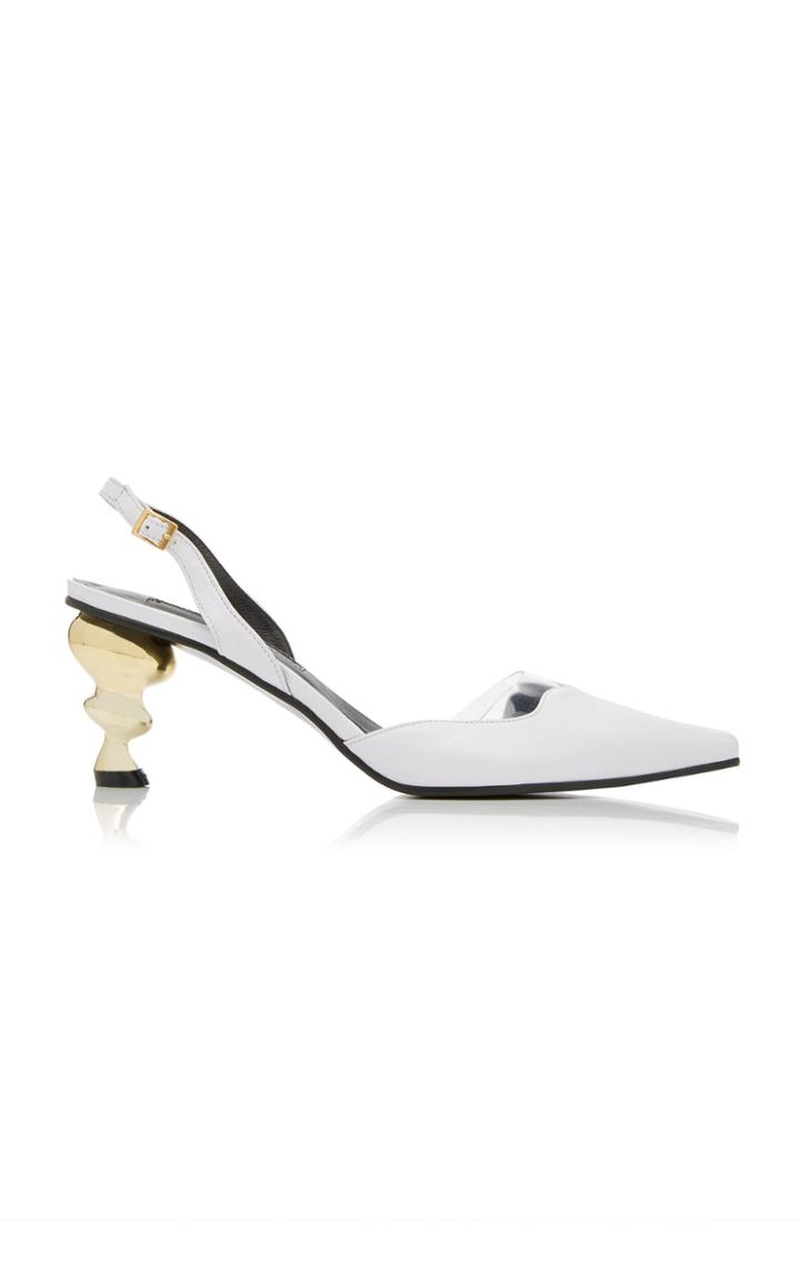 Yuul Yie Lissom Pvc-trimmed Leather Slingback Pumps