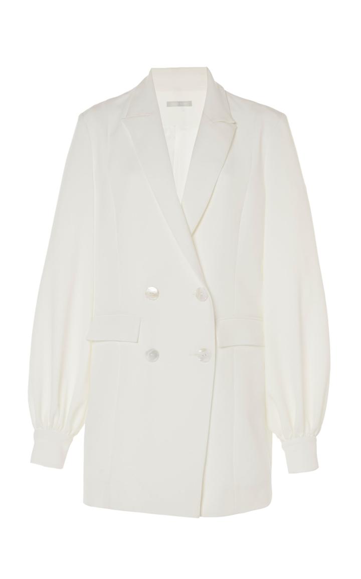 Moda Operandi White Story Isabella Crepe Double-breasted Blazer