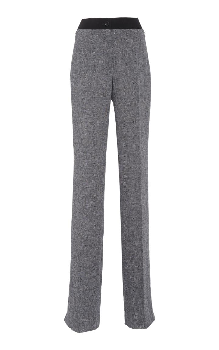 Akris Slim Linen Crpe Mlange Pant