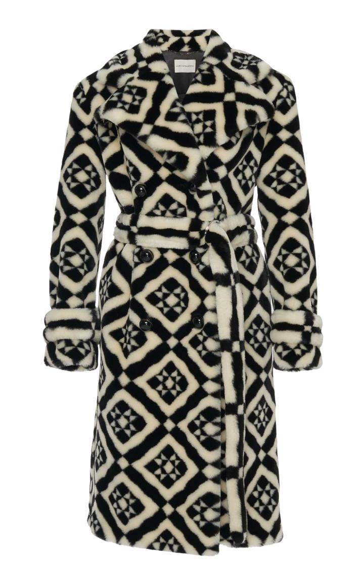 Mary Katrantzou Stokes Faux Fur Coat