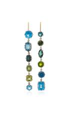 Renee Lewis 18k White Gold Multi-stone Drop Earrings
