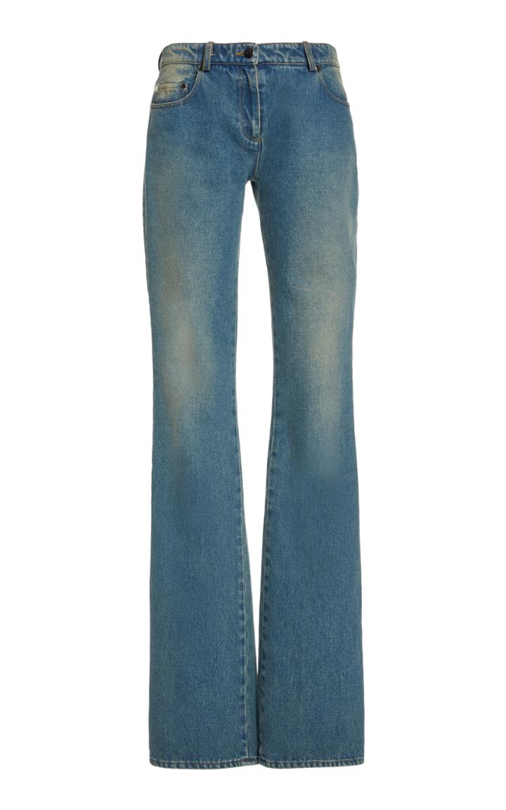Moda Operandi Michael Kors Collection Monogramed Mid-rise Flared Jeans