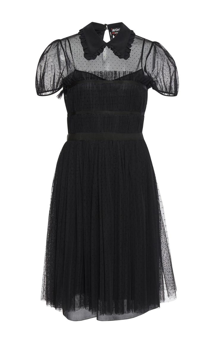 Rochas Collared Point Esprit Dress