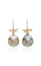 Annette Ferdinandsen 18k Gold, Pearl And Diamond Earrings