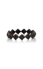 Ofira 18k Black Gold Black Diamond Tattoo Band Ring