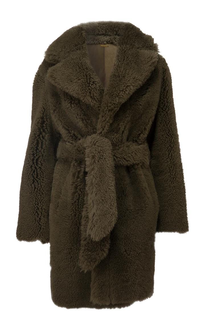 Dodo Bar Or Huger Belted Shearling Coat