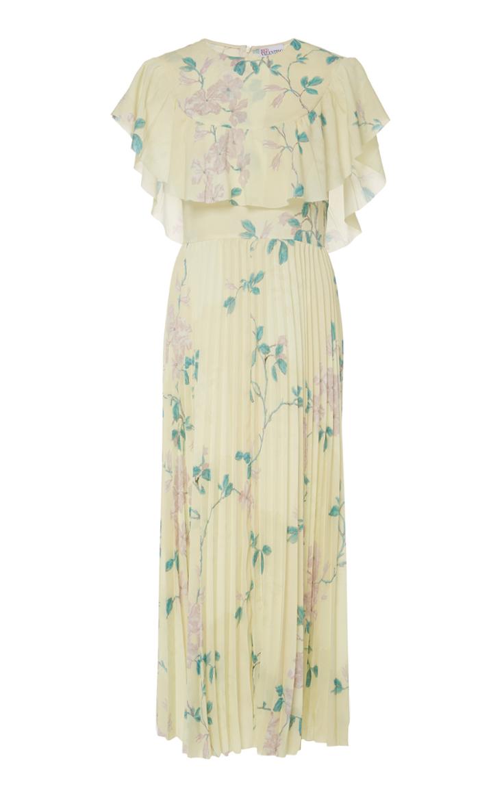 Red Valentino Pleated Floral Dress