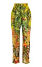 Moda Operandi Dolce & Gabbana Printed Satin Straight-leg Pants Size: 36