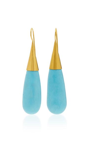 Bahina 18k Gold Turquoise Earrings