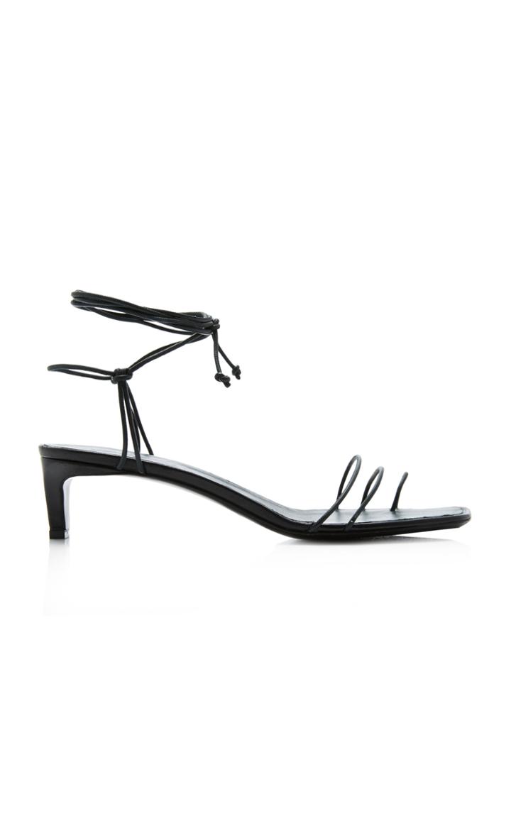 Moda Operandi Marina Moscone Knotted Strap Leather Kitten Heels Size: 37