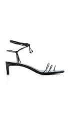 Moda Operandi Marina Moscone Knotted Strap Leather Kitten Heels Size: 37