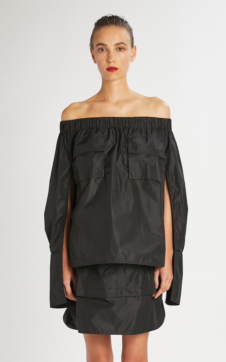 Moda Operandi Max Mara Losanna Shell Off-the-shoulder Top