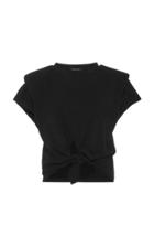 Moda Operandi Isabel Marant Belita Knot-detailed Cotton T-shirt Size: 32