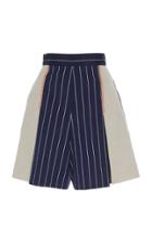 Tome Pleated High-rise Crepe Shorts
