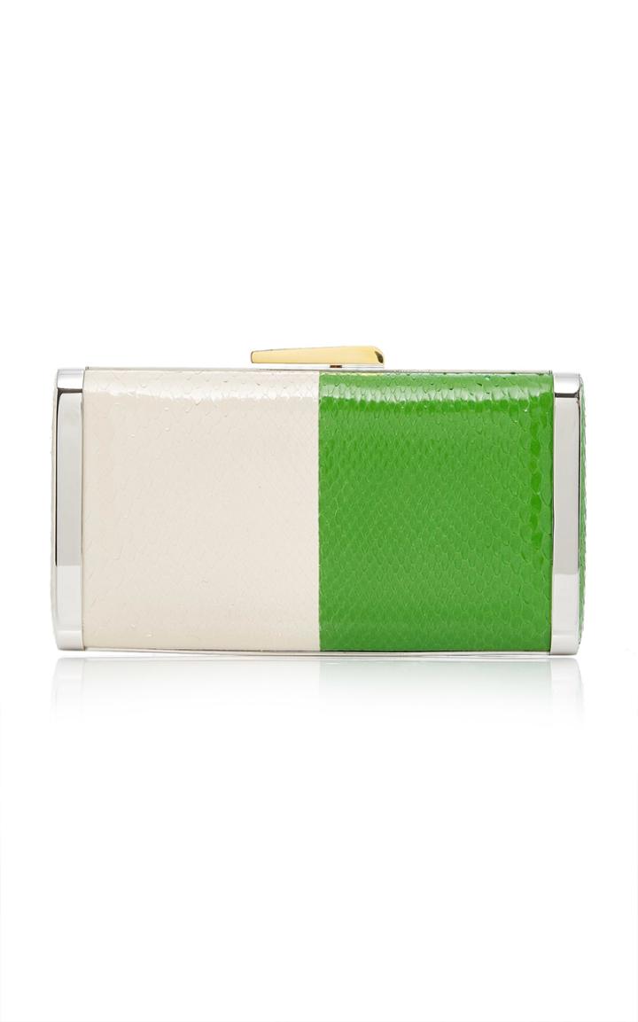 Hayward Shiny Python Slim Box Clutch