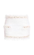 Balmain Sequined Tweed Mini Skirt
