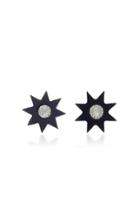 Colette Jewelry Black Starburst Stud Earrings