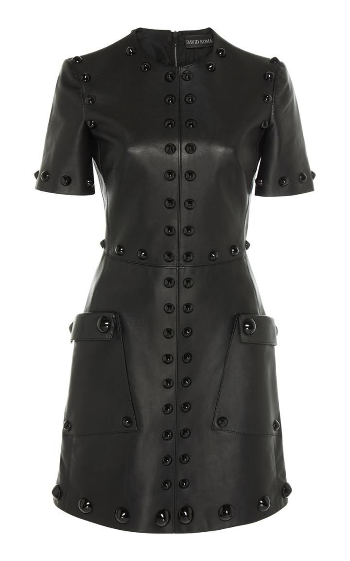 David Koma Studded Leather Dress