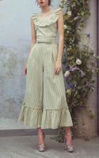 Luisa Beccaria Striped Sleeveless Top