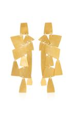 Annie Costello Brown Mika Xl 18k Gold-plated Earrings