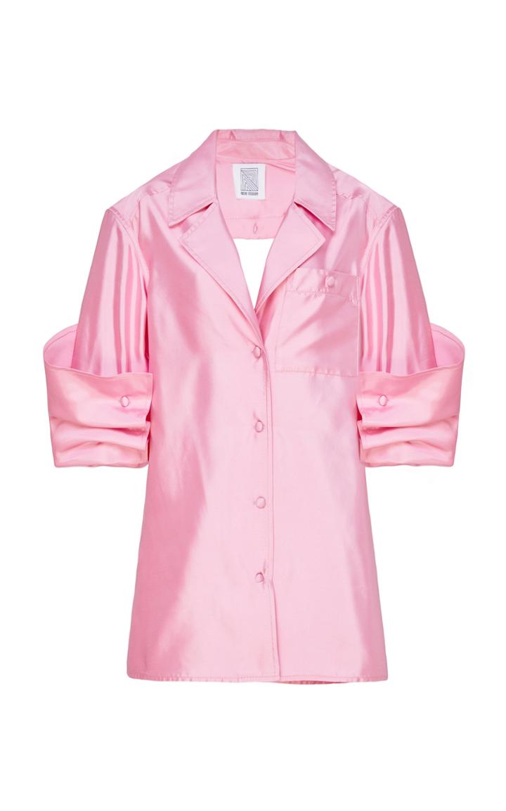 Rosie Assoulin Peek-a-boo Silk-satin Shirt