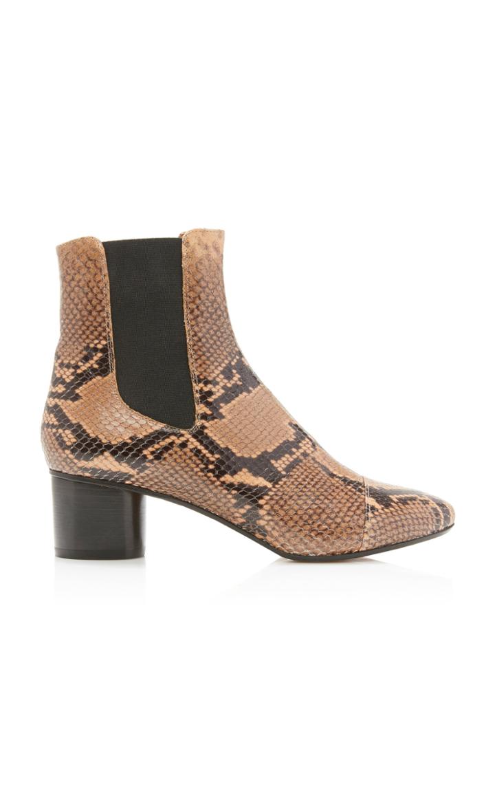 Isabel Marant Danae Snake-effect Leather Ankle Boot