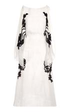 Moda Operandi Prada Cold-shoulder Embellished Silk Midi Dress Size: 36