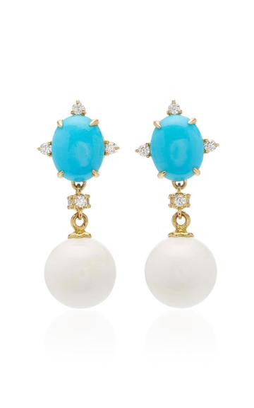 Paul Morelli Turquoise Oval Drop Earring