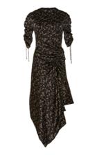 Jonathan Simkhai Ruched Hammered Silk Dress