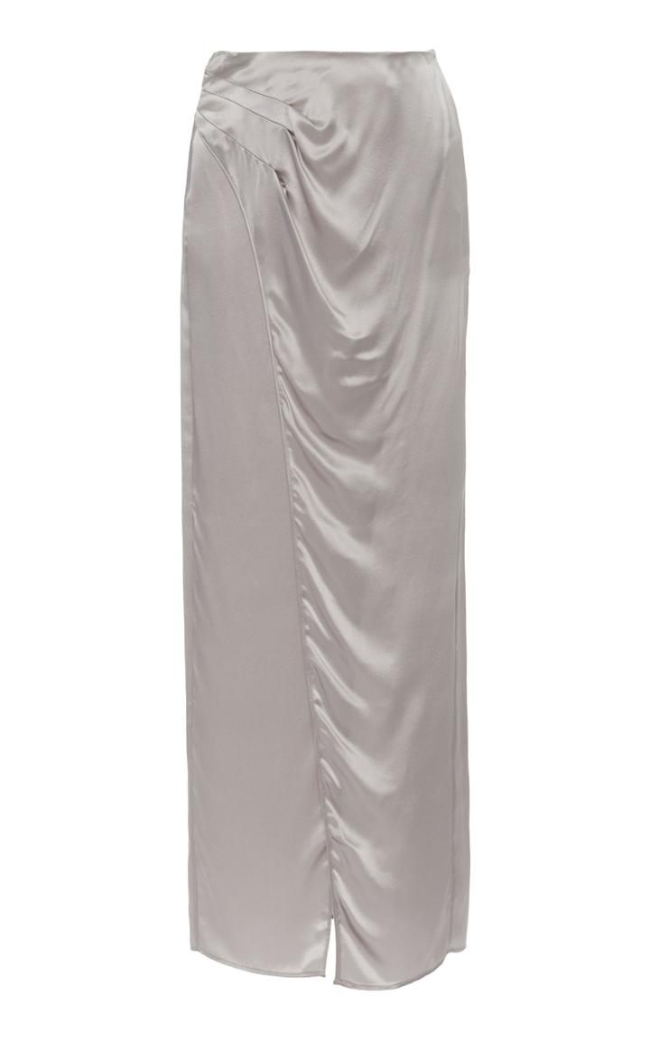 Sablyn Madeline Asymmetrical Silk Midi Skirt